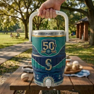 Seattle Mariners 50th Anniversary Beverage Cooler Cup 2 Seattle Mariners 50th Anniversary Beverage Cooler Cup