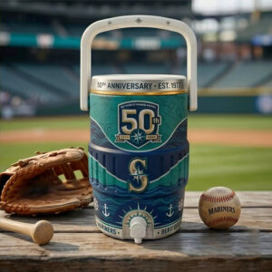 Seattle Mariners 50th Anniversary Beverage Cooler Cup Seattle Mariners 50th Anniversary Beverage Cooler Cup