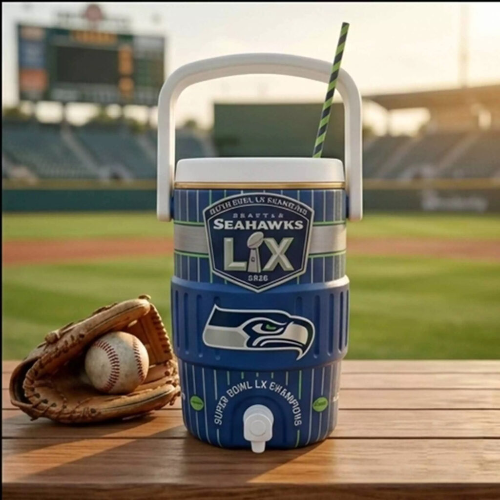 Seattle Seahawks Super Bowl LX Champions 2026 Water Cooler Cup Seattle Seahawks Super Bowl LX Champions 2026 Water Cooler Cup