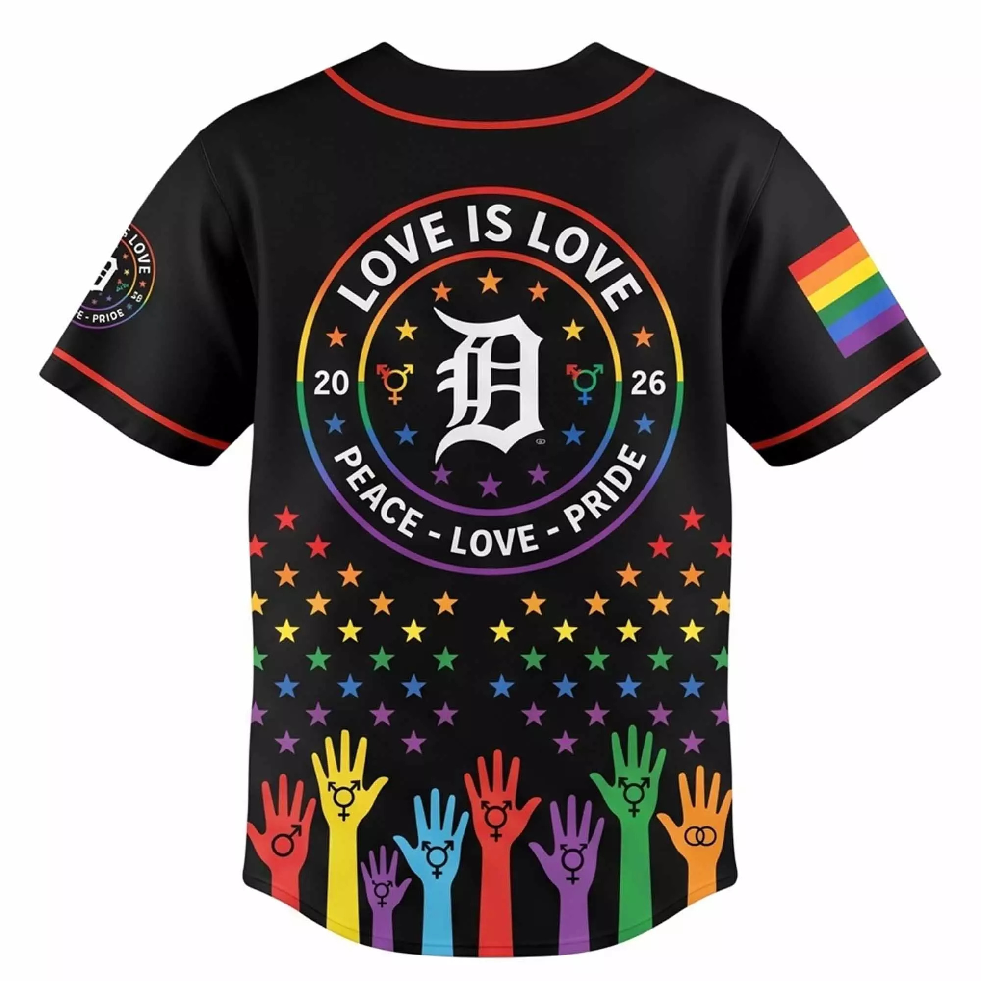 Tigers Pride Month 2026 Baseball Jersey Tigers Pride Month 2026 Baseball Jersey