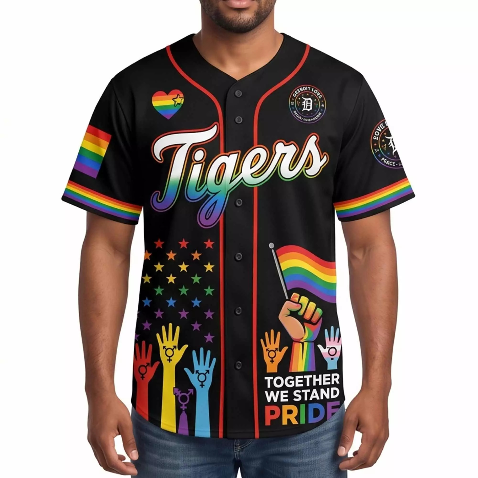 Tigers Pride Month 2026 Baseball Jersey Tigers Pride Month 2026 Baseball Jersey
