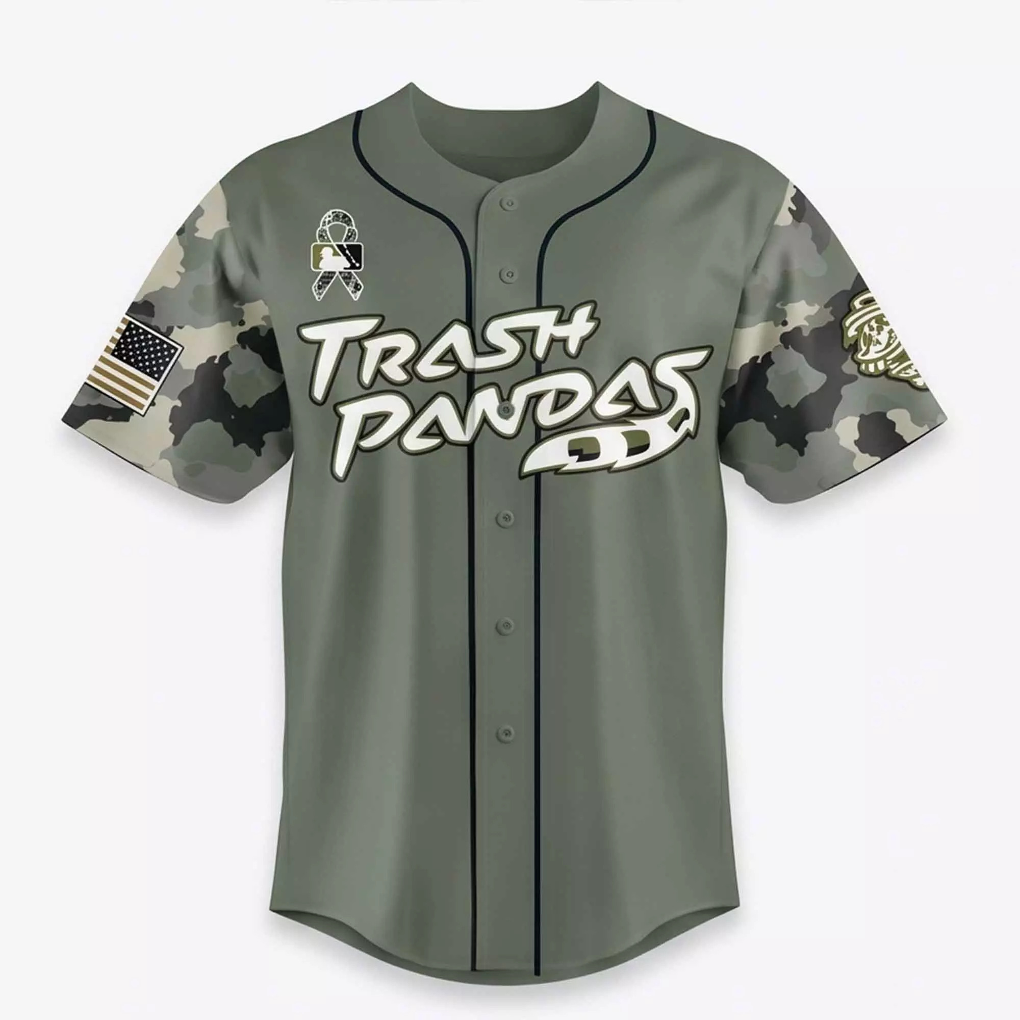 Trash Pandas Military Appreciation Night 2026 Jersey – Custom Camo Shirt Trash Pandas Military Appreciation Night 2026 Jersey – Custom Camo Shirt