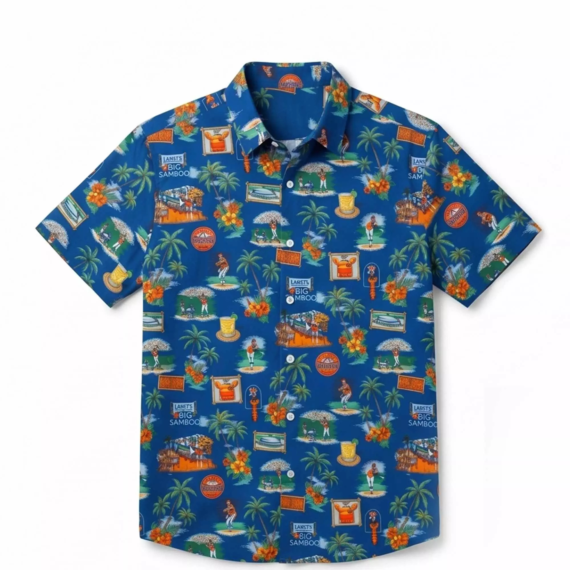 Astros Larry Dierker Larry’s Big Bamboo Tropical Hawaiian Shirt Astros Larry Dierker Larry’s Big Bamboo Tropical Hawaiian Shirt
