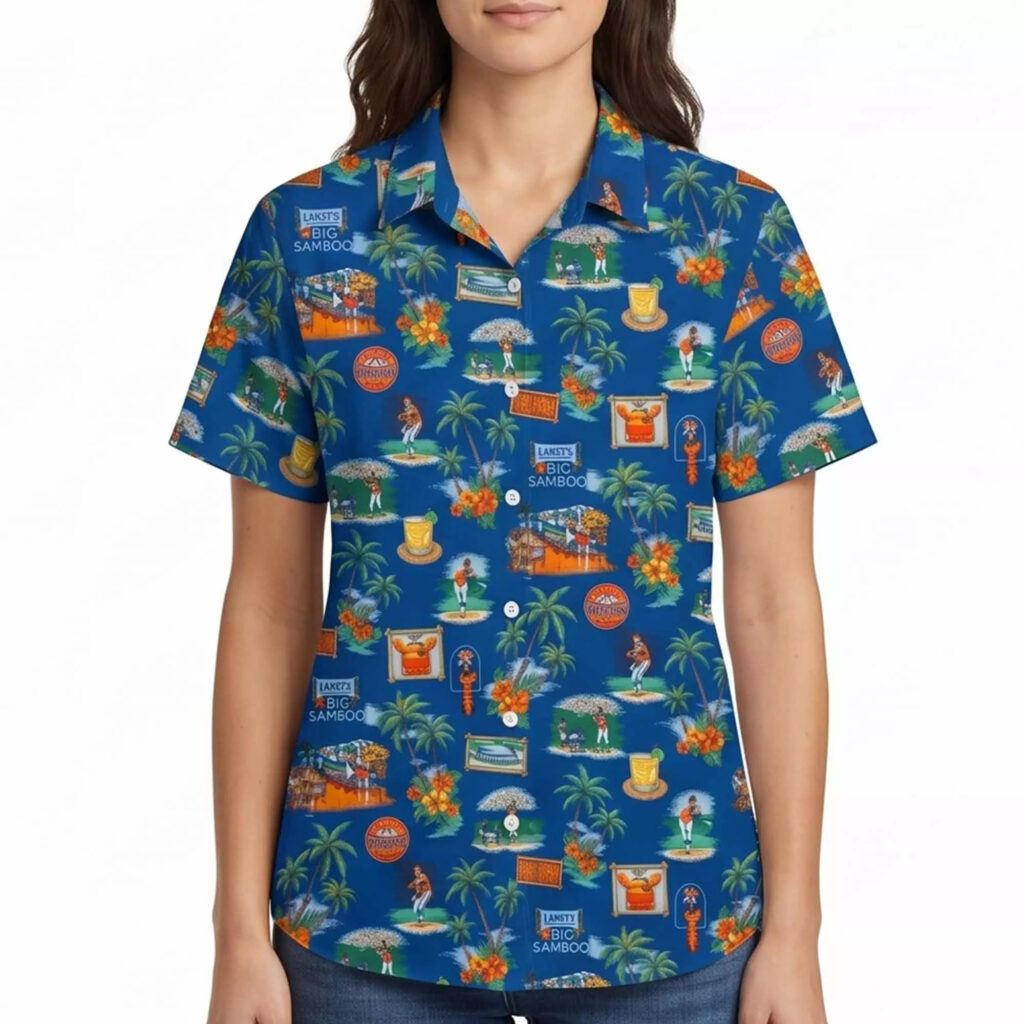 Astros Larry Dierker Larry's Big Bamboo Tropical Hawaiian Shirt Astros Larry Dierker Larry's Big Bamboo Tropical Hawaiian Shirt