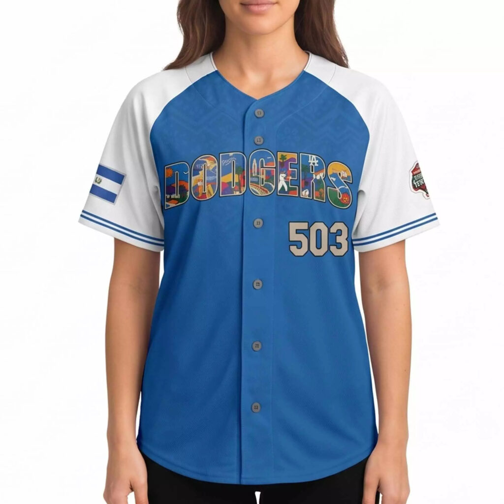 Dodgers Salvadoran Heritage Night Giveaway 2026 Jersey Dodgers Salvadoran Heritage Night Giveaway 2026 Jersey