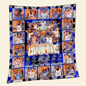 NY Knicks 2026 Champions Blanket 1 NY Knicks 2026 Champions Blanket