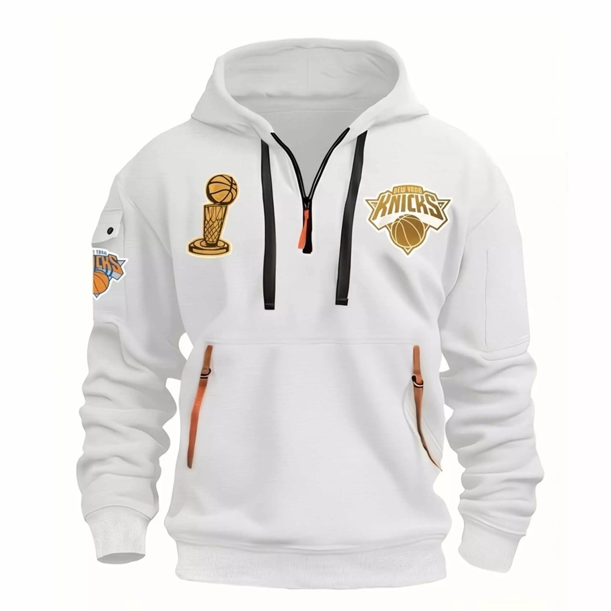 New York Knicks Champions 2026 Finals Quarter Zip Hoodie New York Knicks Champions 2026 Finals Quarter Zip Hoodie