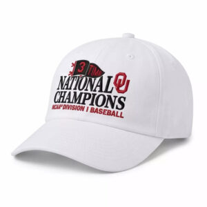 Oklahoma Sooners 3-Time National Champions Baseball Hat 1 Oklahoma Sooners 3-Time National Champions Baseball Hat