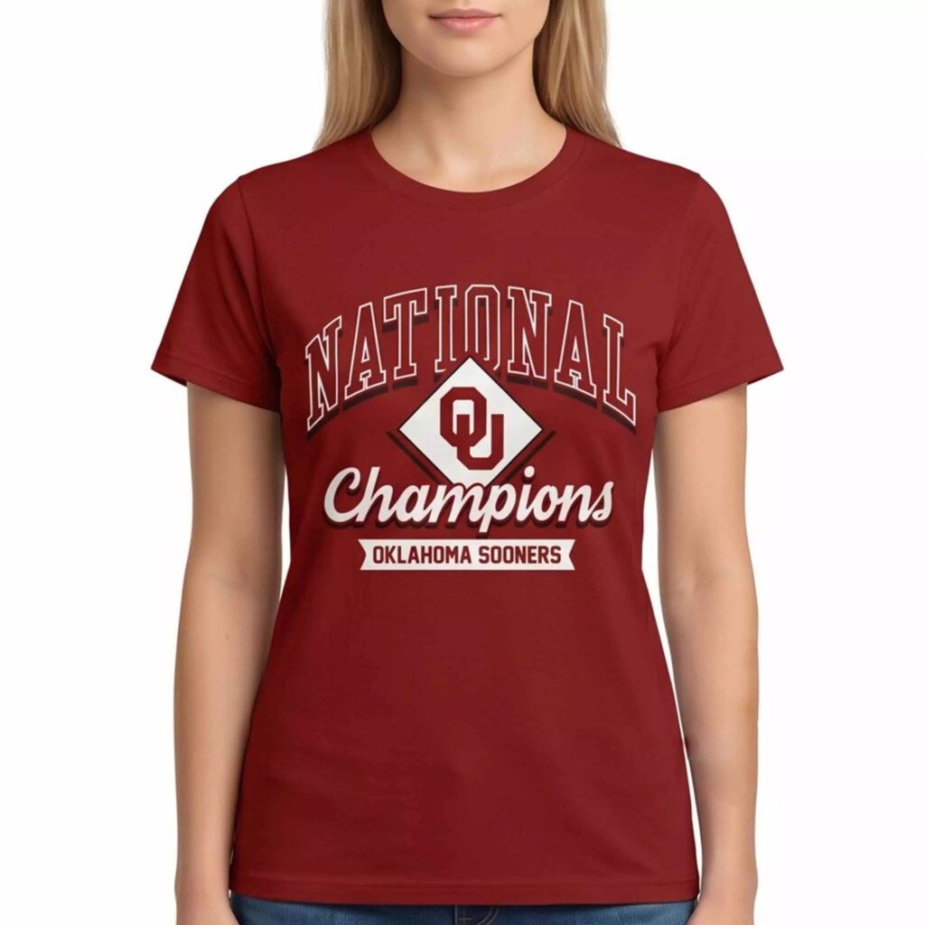 Oklahoma Sooners Crimson 2026 Division I Baseball National Champions Locker Room Shirt Oklahoma Sooners Crimson 2026 Division I Baseball National Champions Locker Room Shirt