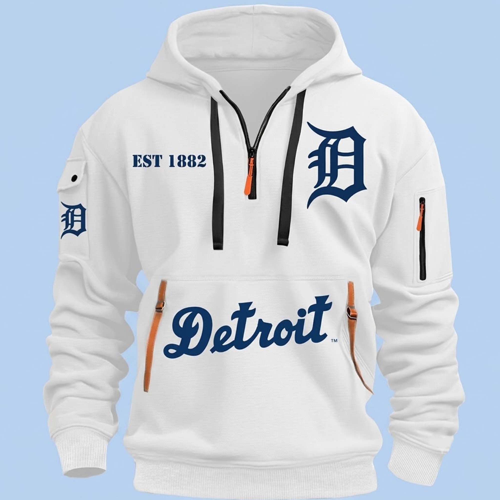 2026 Detroit Tigers Est 1882 Quarter Zip Hoodie 2026 Detroit Tigers Est 1882 Quarter Zip Hoodie