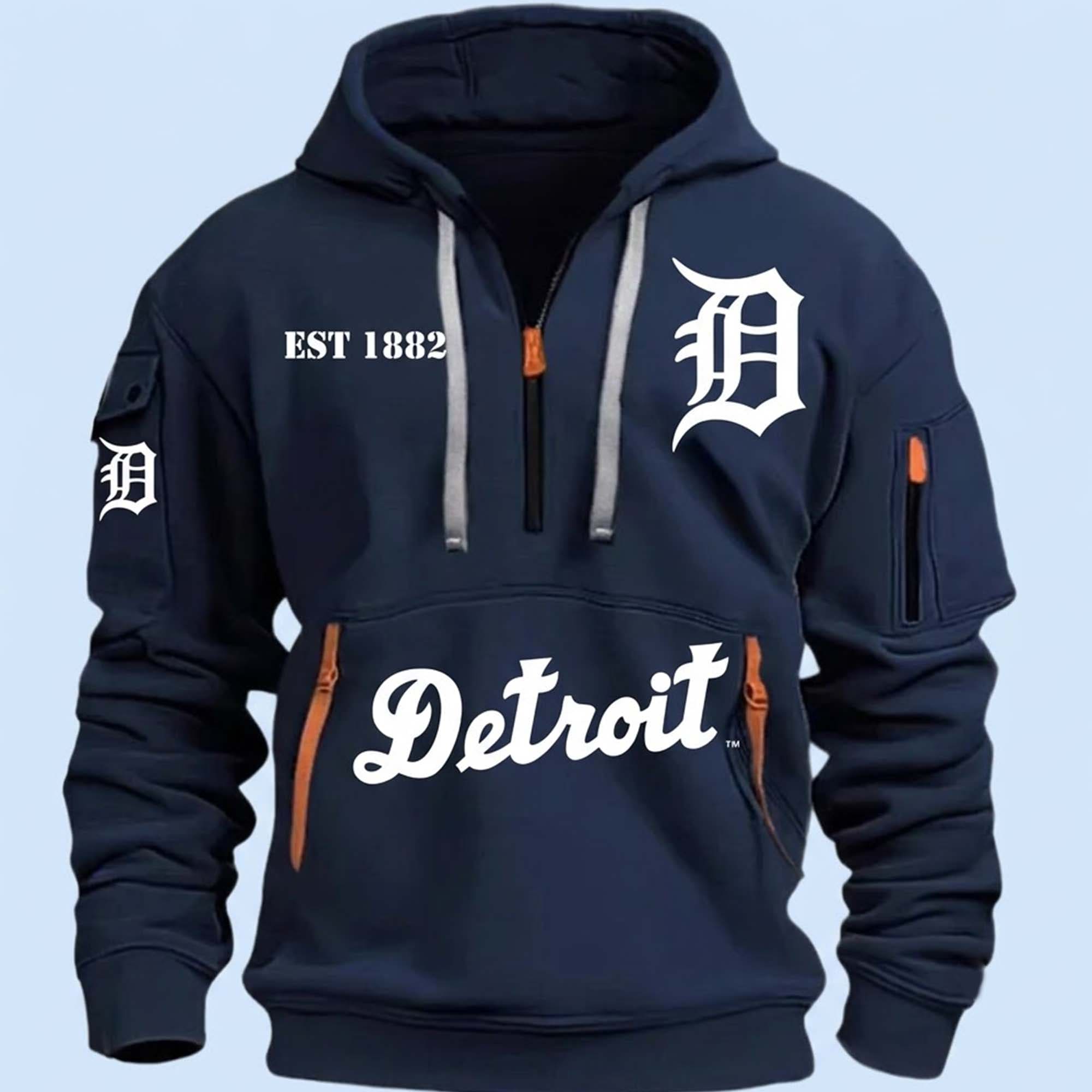 2026 Detroit Tigers Est 1882 Quarter Zip Hoodie 2026 Detroit Tigers Est 1882 Quarter Zip Hoodie