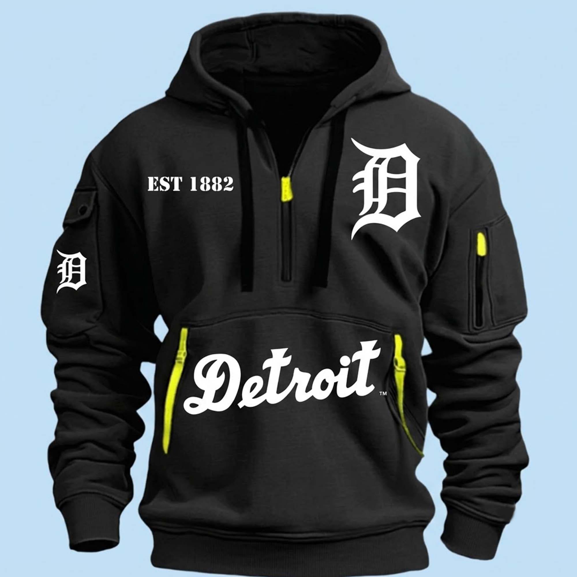 2026 Detroit Tigers Est 1882 Quarter Zip Hoodie 2026 Detroit Tigers Est 1882 Quarter Zip Hoodie