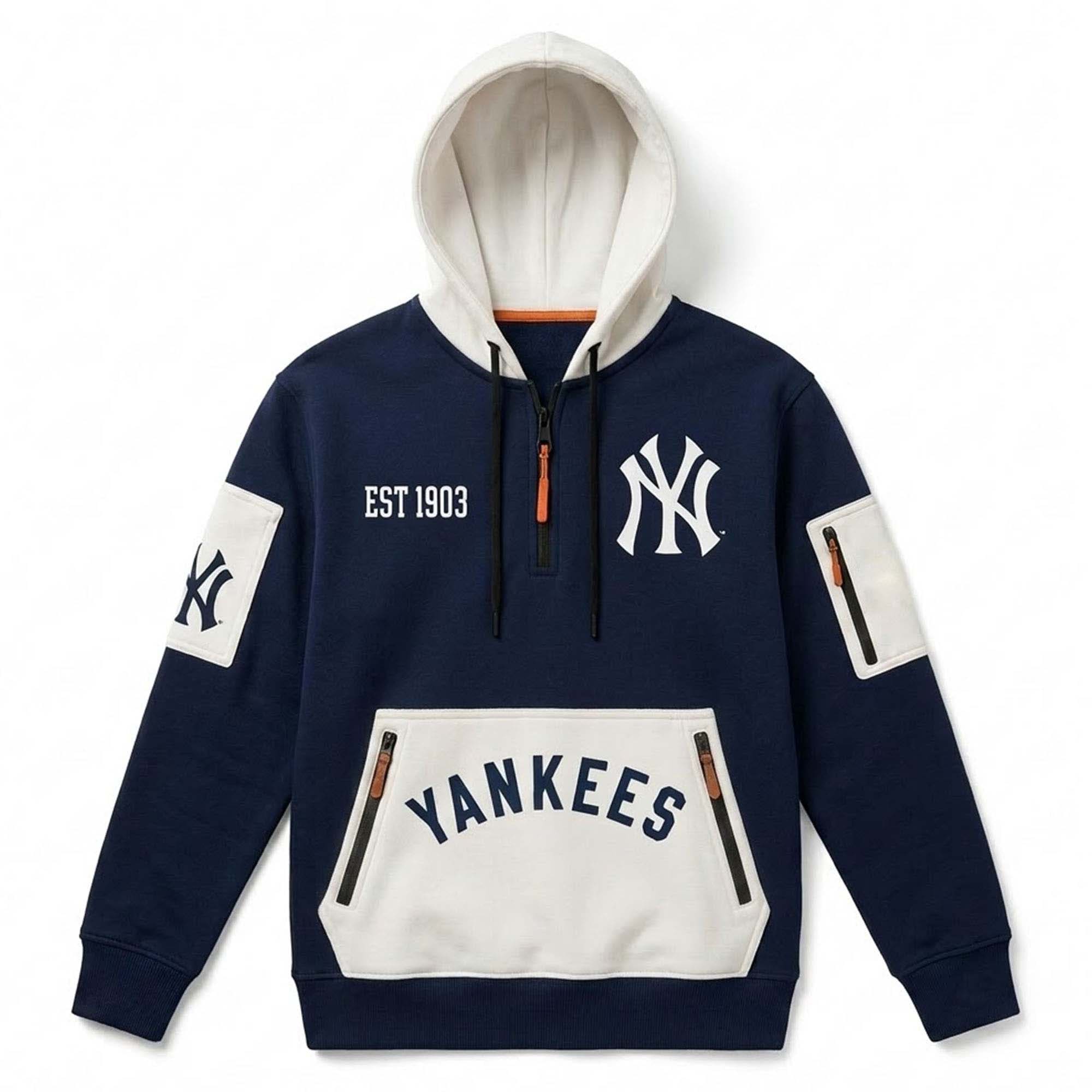 2026 NY Yankees Est 1903 Quarter Zip Hoodie 2026 NY Yankees Est 1903 Quarter Zip Hoodie