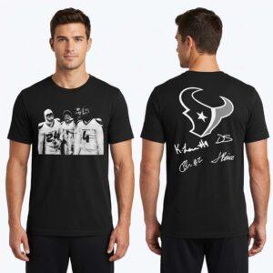 2026 Texans Jalen Pitre Calen Bullock Kamari Lassiter and Derek Stingley Jr Signatures Shirt2