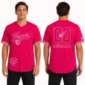 Indiana Fever Pink For Purpose 2026 Jersey 3 2026 Indiana Fever Pink For Purpose Baseball Jersey 2