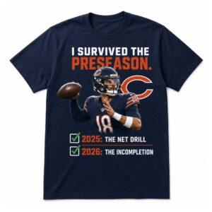 Caleb Williams I Survived The Preseason Chicago Bears 2026 Shirt