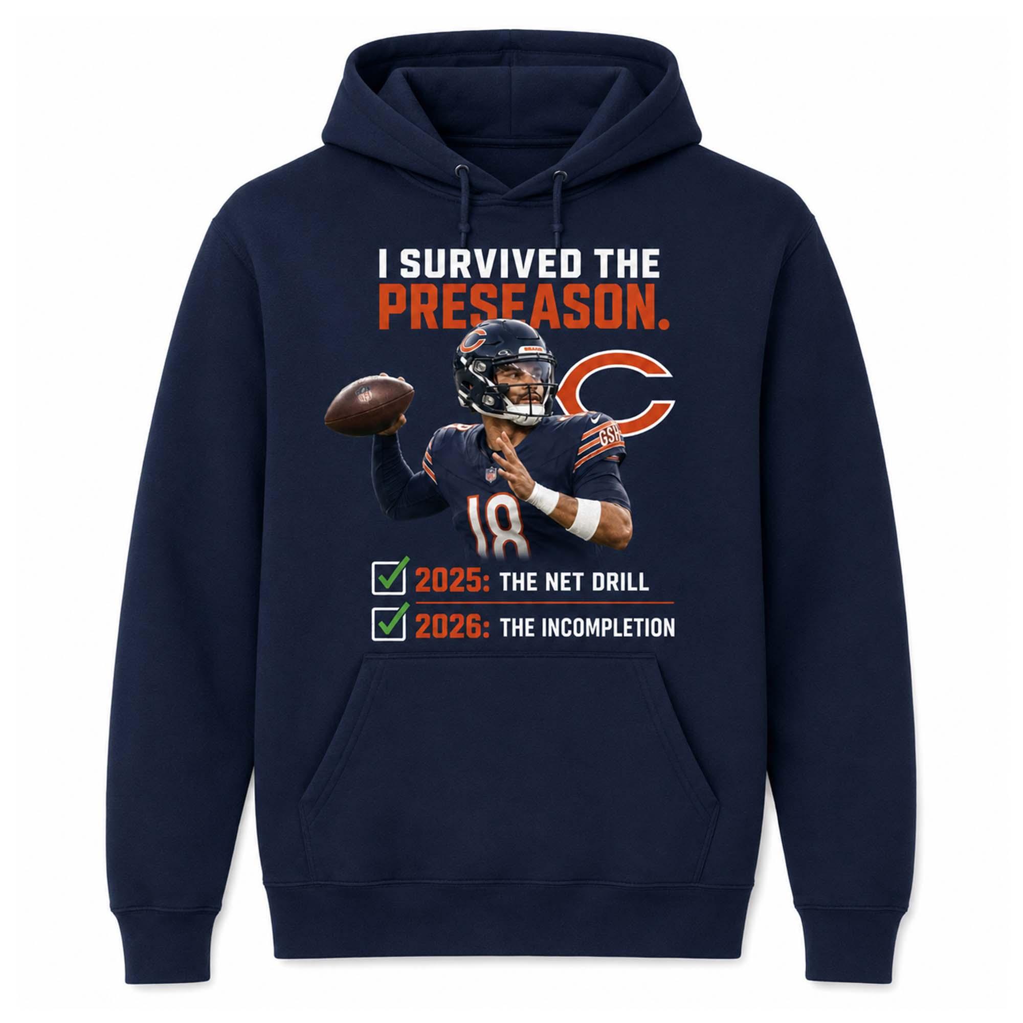 Caleb Williams I Survived The Preseason Chicago Bears 2026 Shirt Caleb Williams I Survived The Preseason Chicago Bears 2026 Shirt