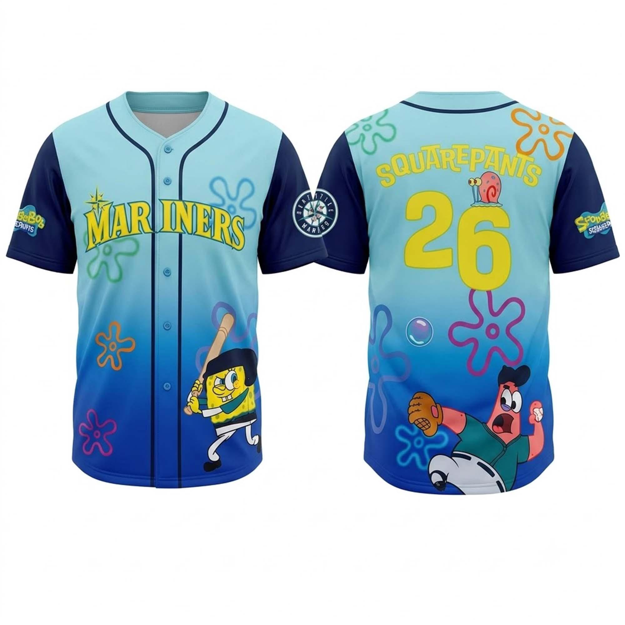 Mariners SpongeBob SquarePants Day Jersey 2026 Giveaway Mariners SpongeBob SquarePants Day Jersey 2026 Giveaway