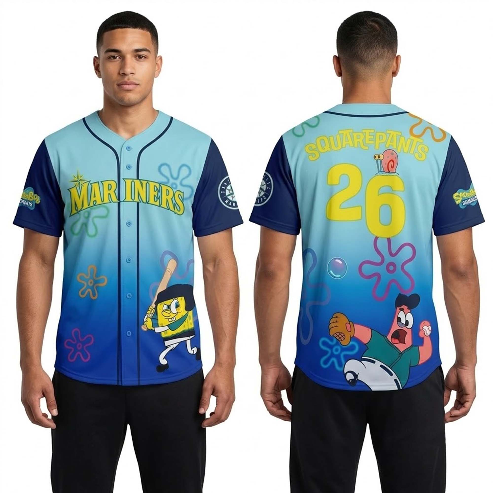 Mariners SpongeBob SquarePants Day Jersey 2026 Giveaway Mariners SpongeBob SquarePants Day Jersey 2026 Giveaway