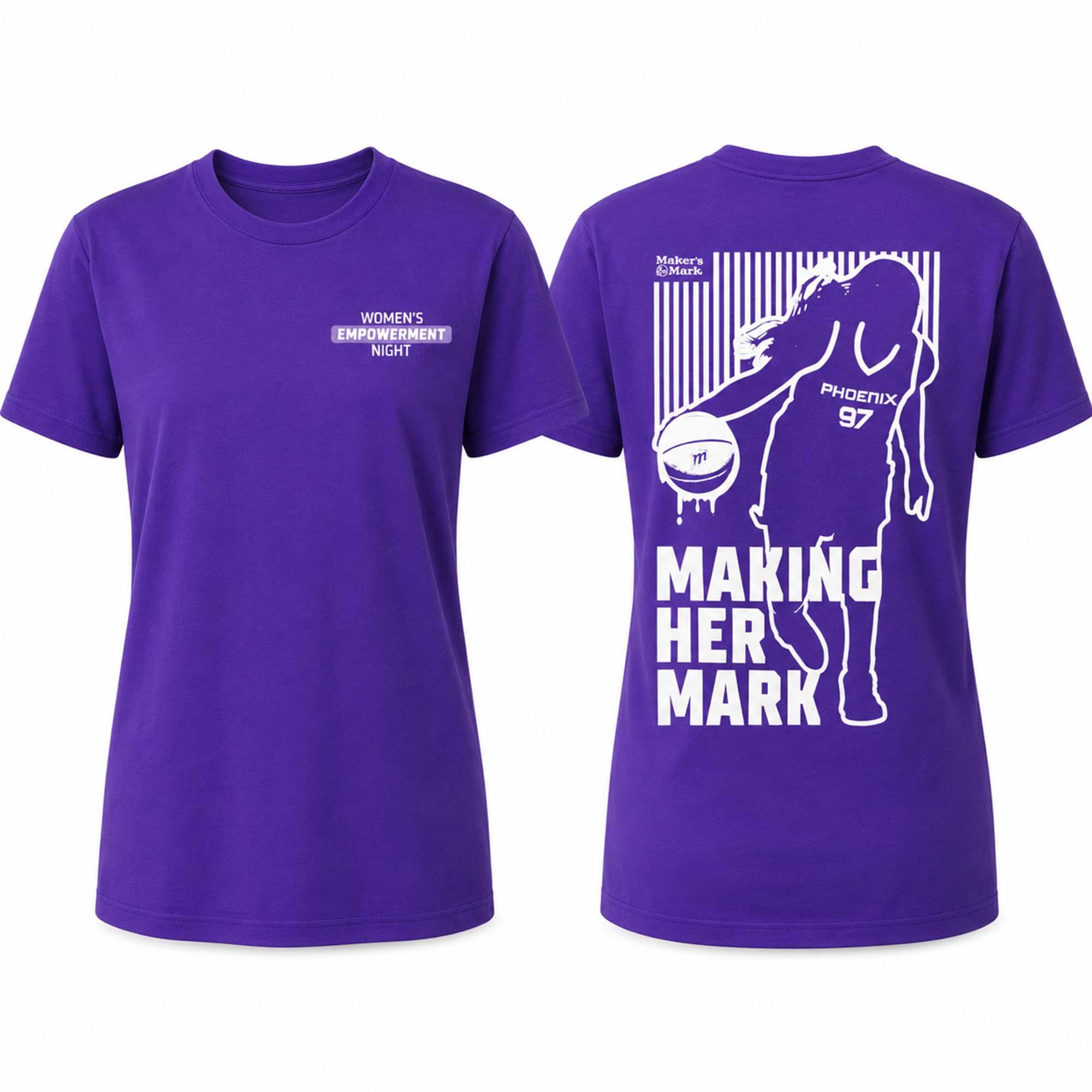 Phoenix Mercury Women’s Empowerment Night Making Her Mark Shirt Giveaway Phoenix Mercury Women’s Empowerment Night Making Her Mark Shirt Giveaway