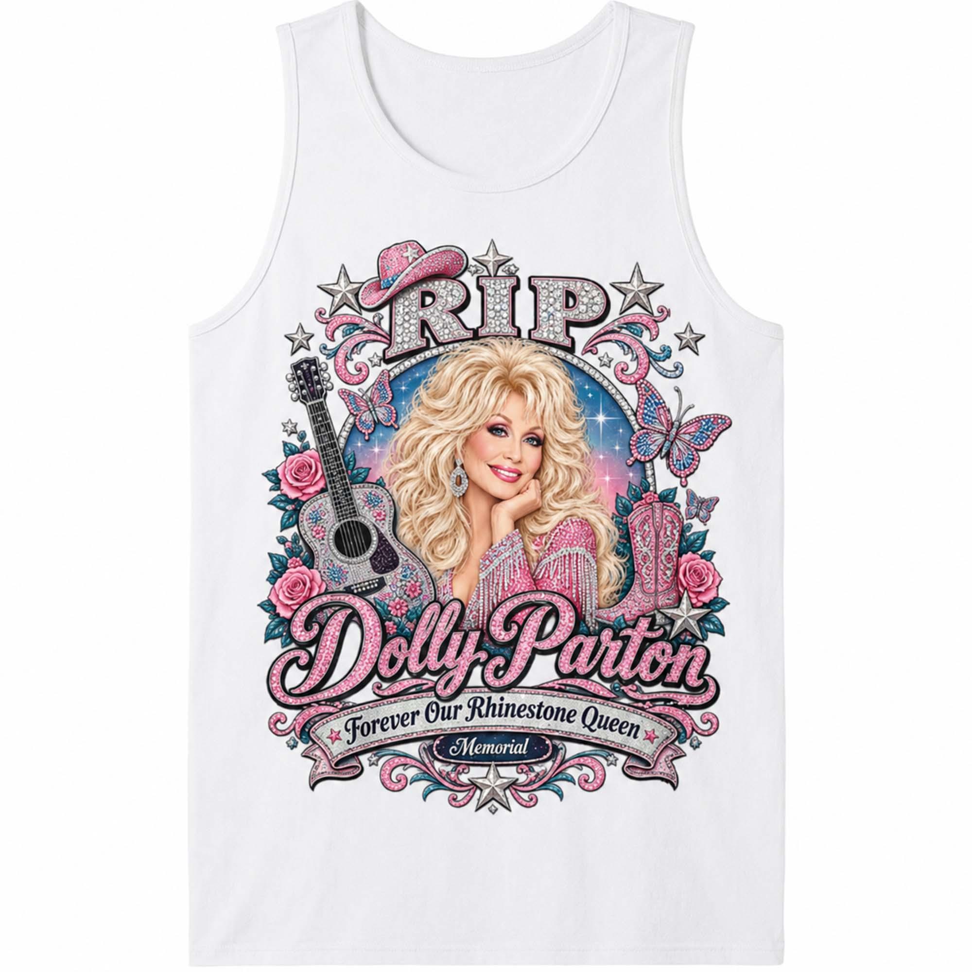 RIP Dolly Parton Forever Our Rhinestone Queen Memorial Shirt RIP Dolly Parton Forever Our Rhinestone Queen Memorial Shirt
