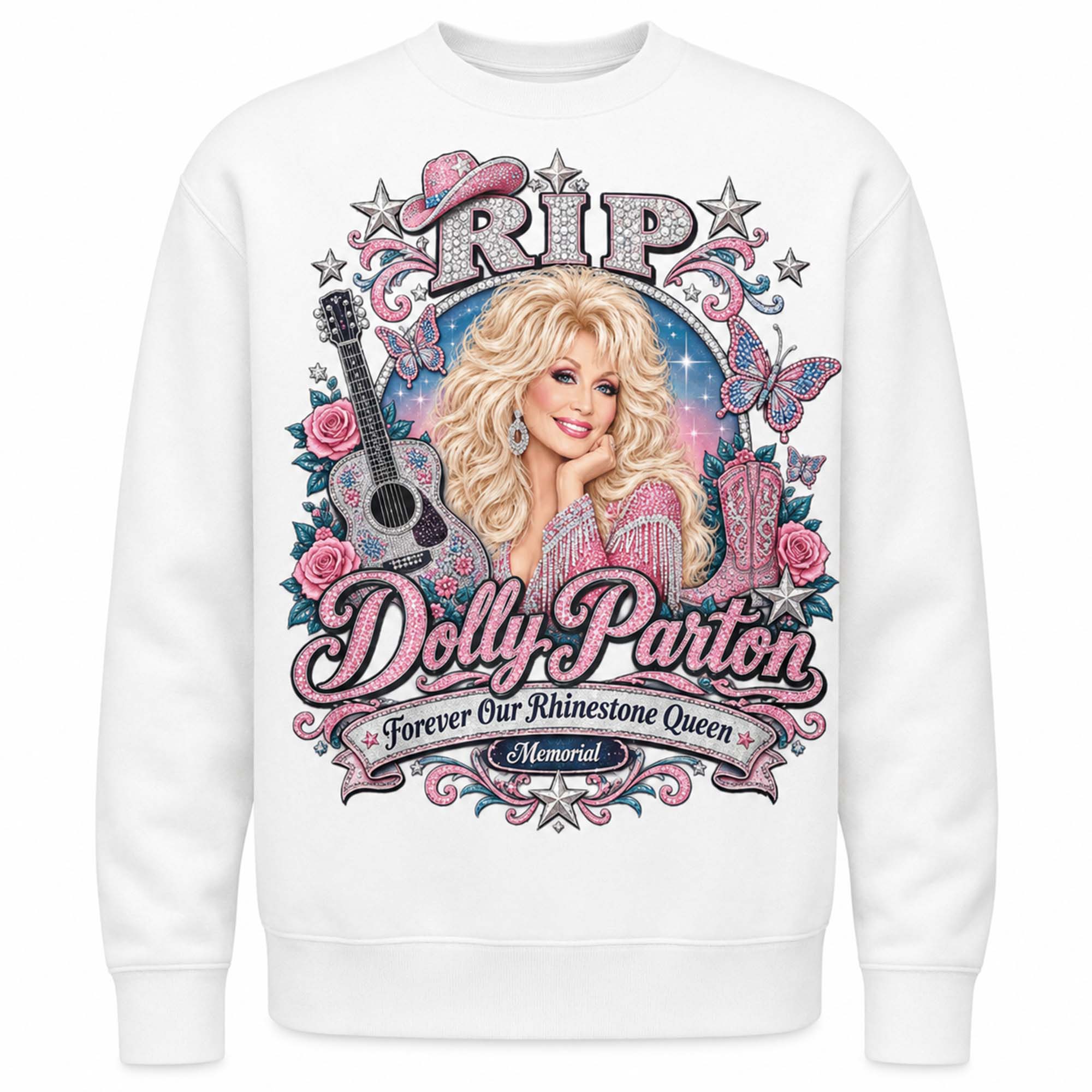 RIP Dolly Parton Forever Our Rhinestone Queen Memorial Shirt RIP Dolly Parton Forever Our Rhinestone Queen Memorial Shirt