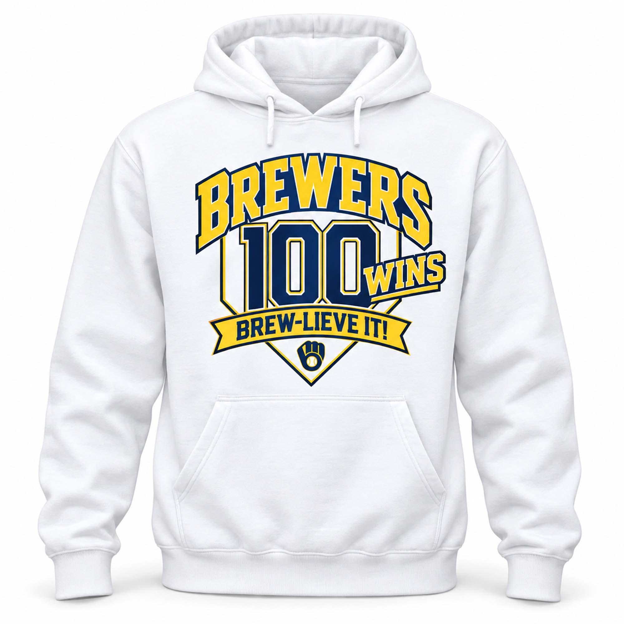 2026 Brewers 100 Wins Brew Lieve It Shirt 2026 Brewers 100 Wins Brew Lieve It Shirt